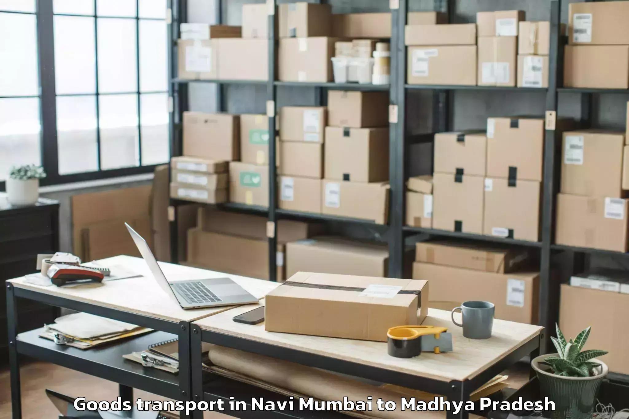 Top Navi Mumbai to Barwaha Goods Transport Available